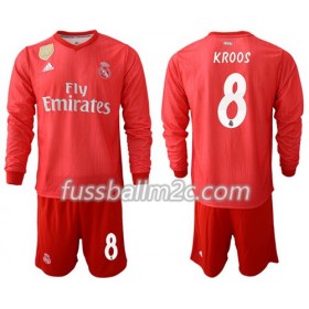 Fußballtrikots Real Madrid Kroos 8 Kinder Ausweich Trikotsatz 2018-2019 Langarm